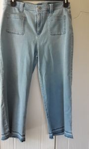 NWT J-JILL DENIM full leg crop jeans